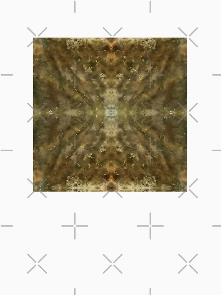 Earth Tone Kaleidoscope Mandala – Abstract Stone Texture Symmetry Art by Xieurabbit