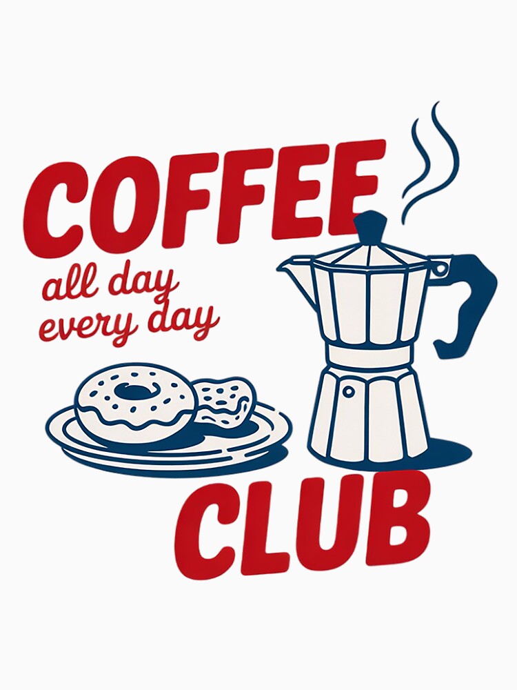 Coffee Club Coffee For Coffee Lover Men Women by RatCurry Unisex , , , Long Sleeve Tee