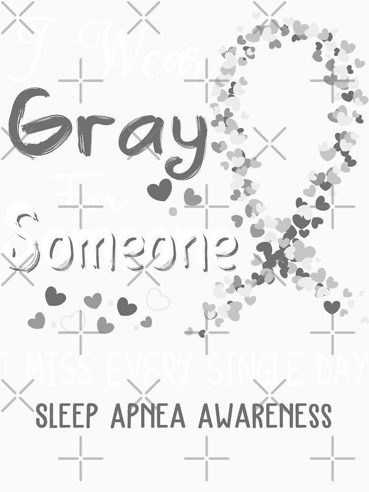 I Wear Gray Sleep Apnea Awareness by GennieShop Unisex , , , Long Sleeve Tee