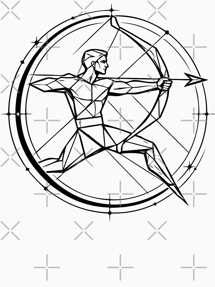 Sagittarius Zodiac Sign – Goal & Freedom by ElvisU Unisex , , , Long Sleeve Tee
