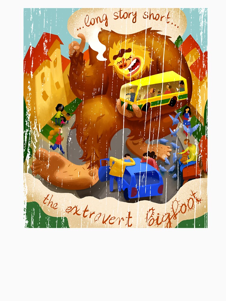 extrovert Bigfoot by martodesign Unisex , , , Long Sleeve Tee