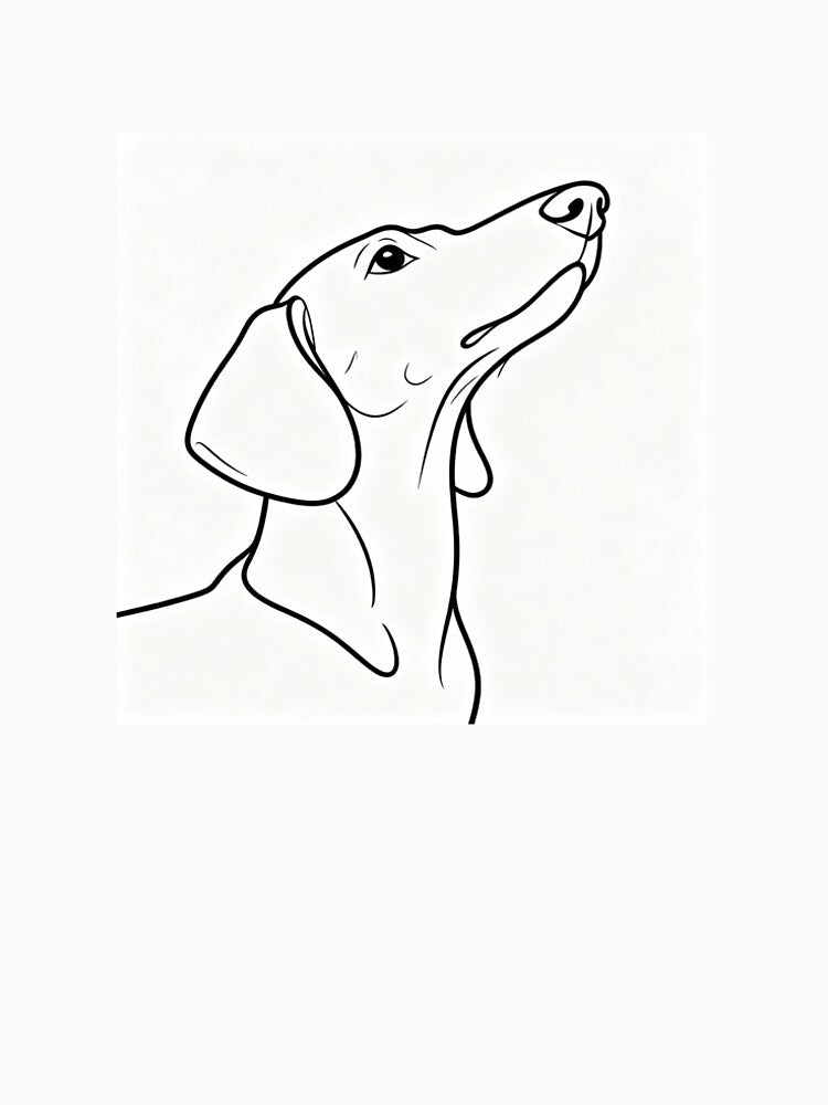 Minimalist Dachshund Line Art by Narths