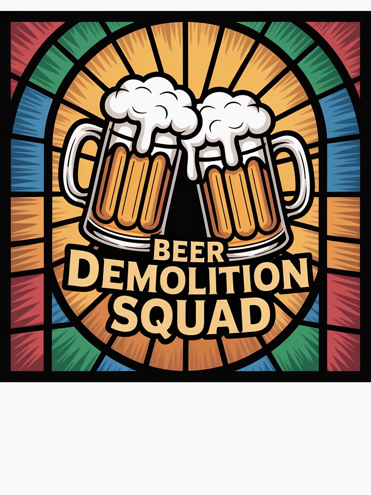 Stained Glass Beer Mugs with Overflowing Foam by Bloomkept Unisex , , , Long Sleeve Tee