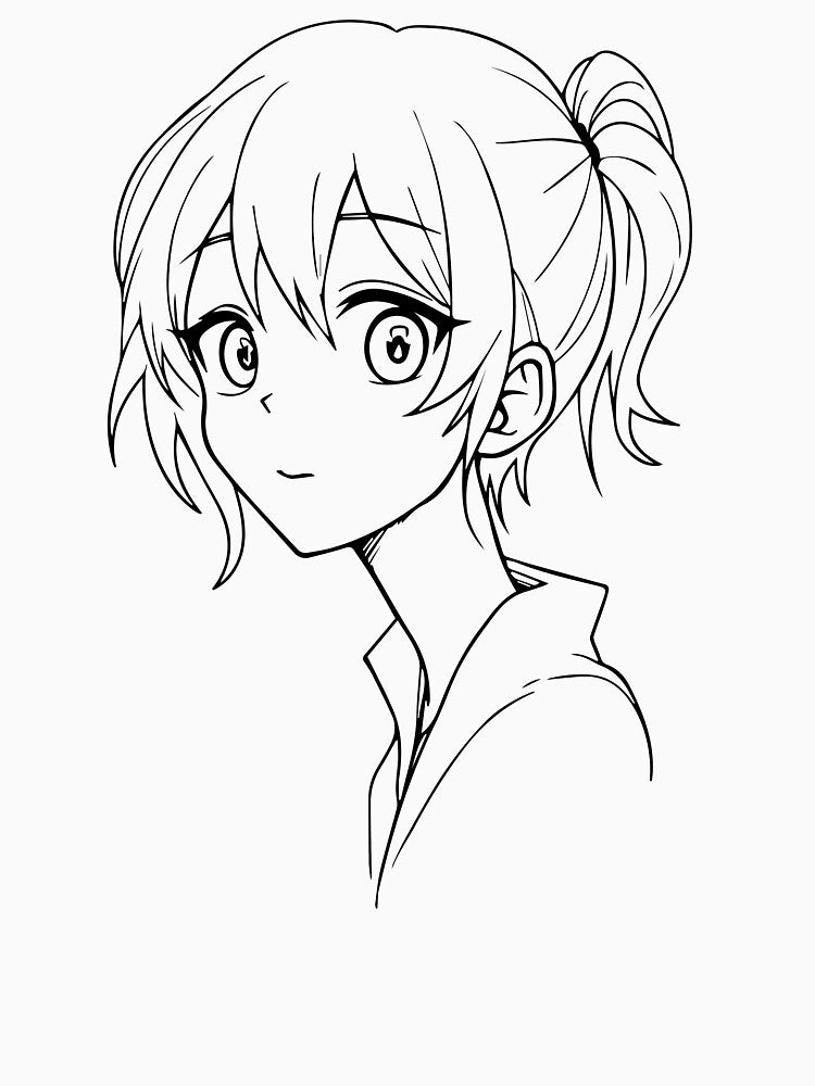 One line art anime by Onelineartt