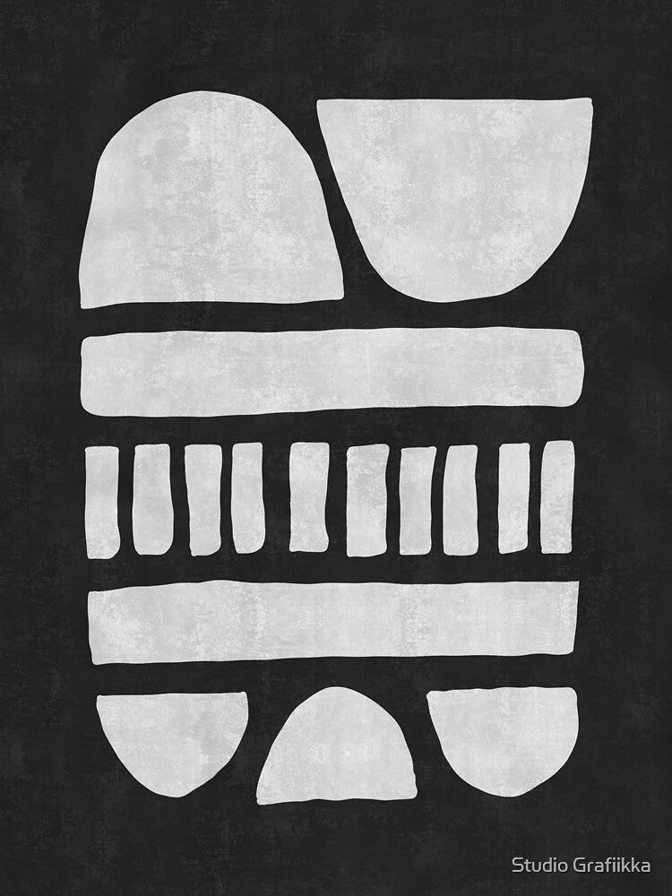 Concurrence 01 - Charcoal - Minimal - Abstract - Mid Century Modern Art by Studio Grafiikka