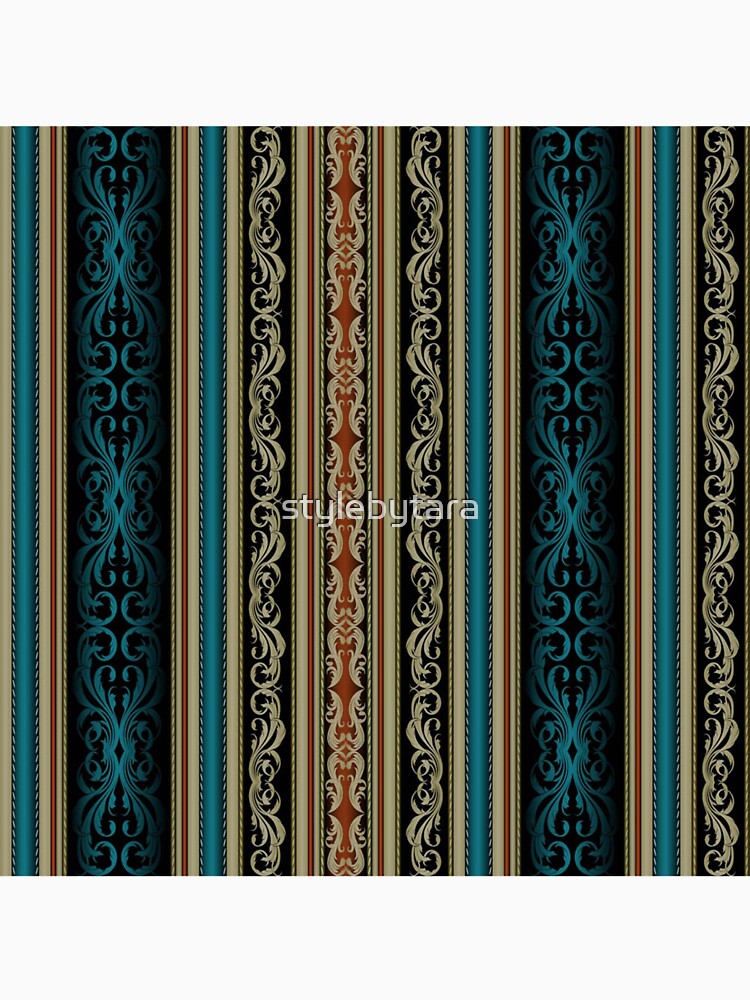 Beautiful beige and blue Stripes Pattern by stylebytara Unisex , , , Long Sleeve Tee
