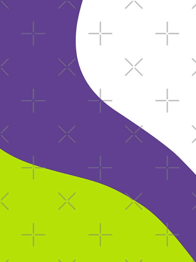 Simple Waves in Lime Green and Purple by LAEC-Shop Unisex , , , Long Sleeve Tee