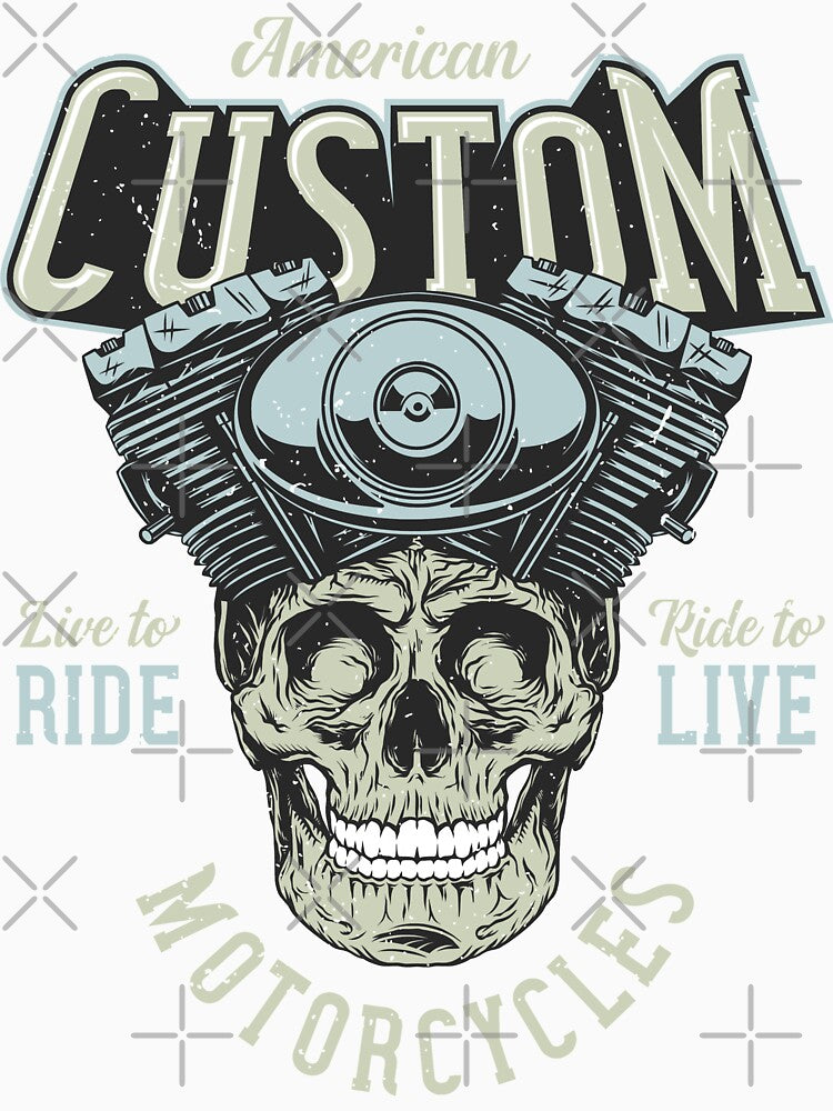 Custom Motorcycles | Live to Ride Ride to Live by thesmokeydogs Unisex , , , Long Sleeve Tee