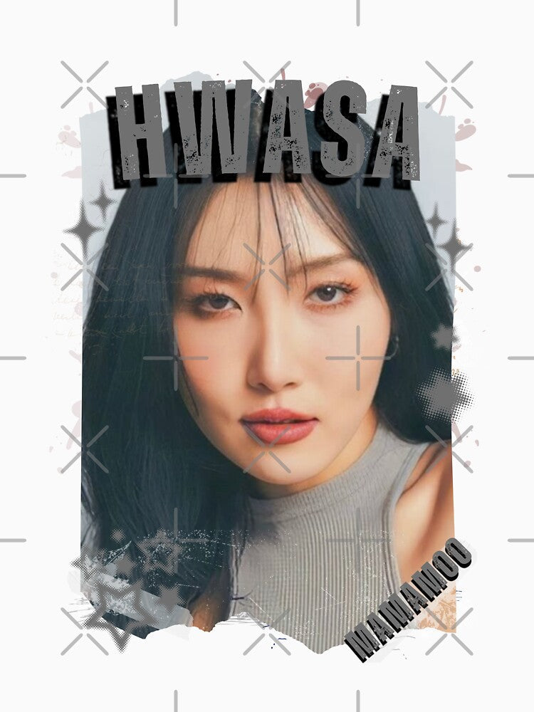Mamamooo Hwasa Kpop Female group Scrapbook Collage Cozy Y2K Vintage Design by HELL0WBELLO Unisex , , , Long Sleeve Tee