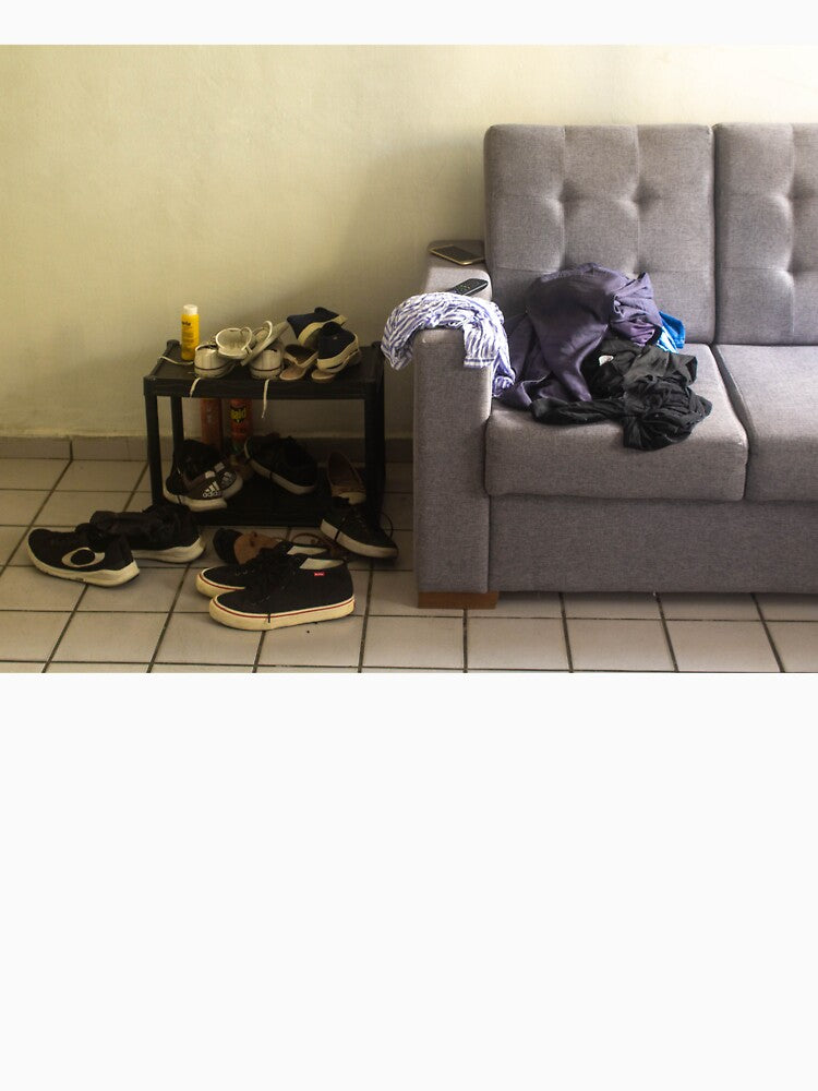 room with shoes and sofa by felipequeiroz Unisex , , , Long Sleeve Tee