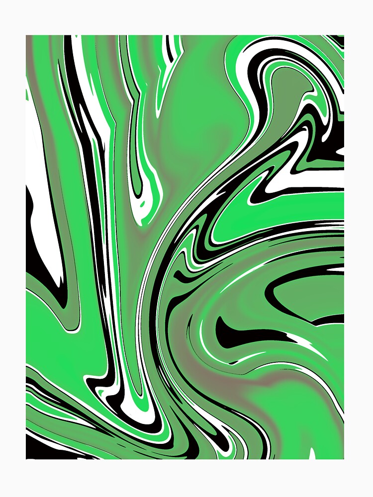 Green & Black Marble by Katherine Rilling Unisex , , , Long Sleeve Tee