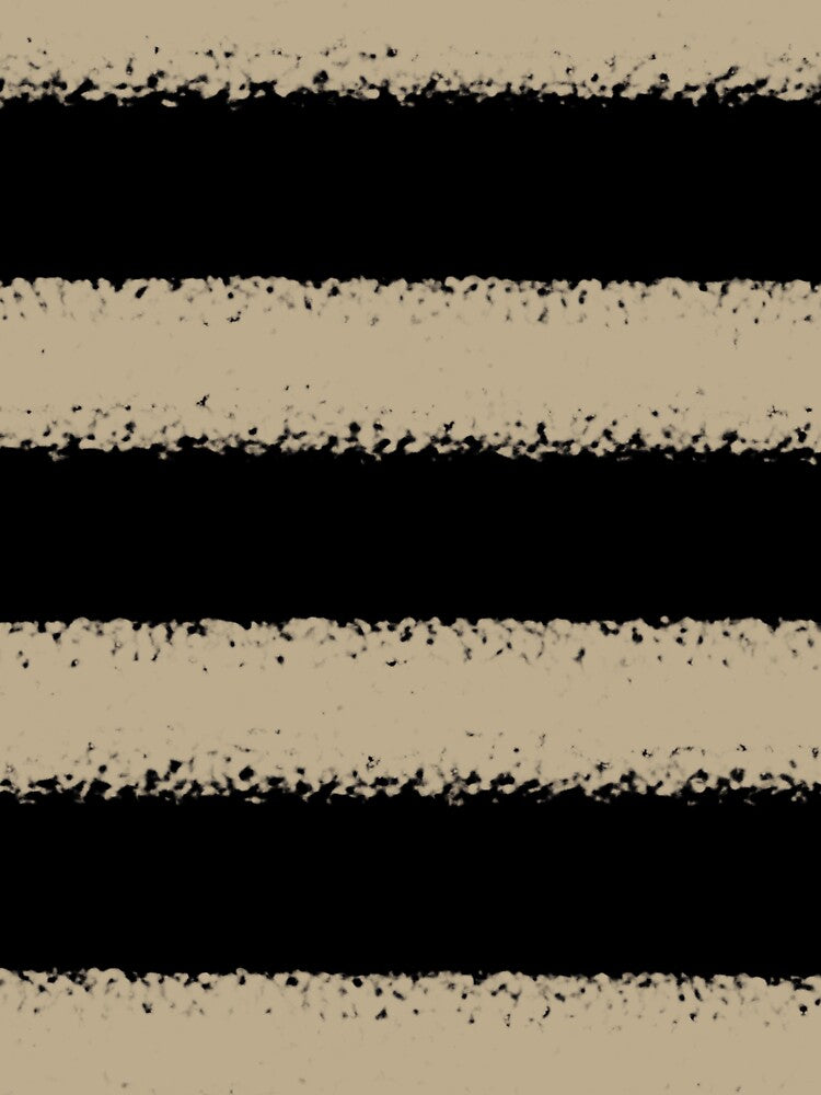 Black and Tan Horizontal Stripe Pattern Pairs DE 2022 Trending Color Bamboo Screen DE6193 by ColorOfTheYears
