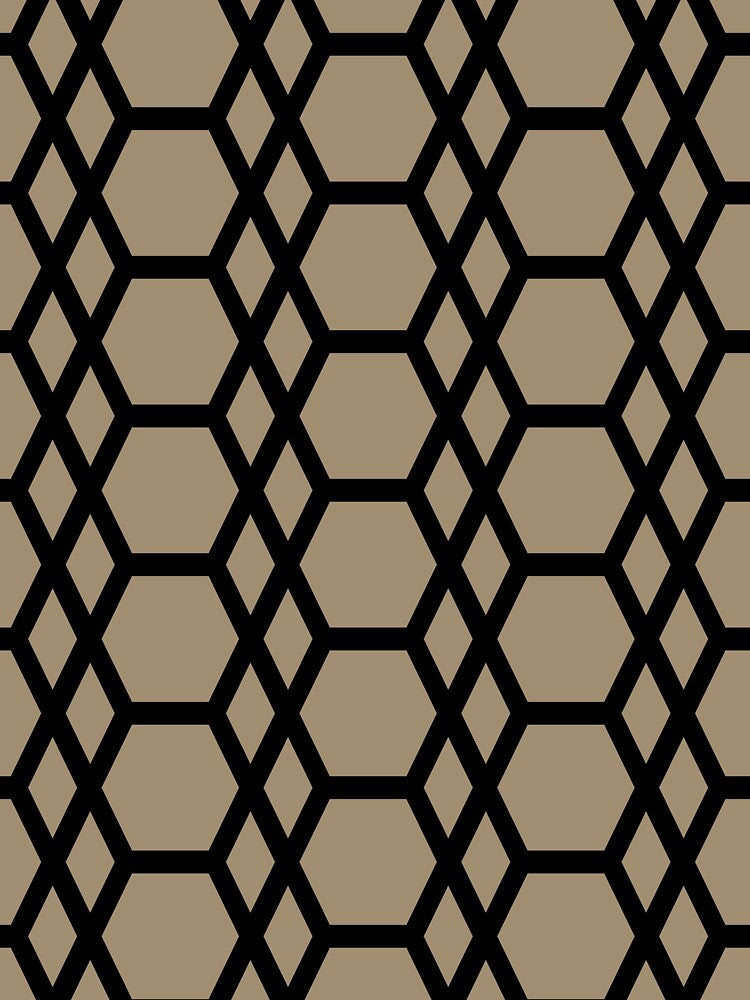 Black and Brown Tessellation Line Pattern 13 Pairs DE 2022 Trending Color Tuscan Mosaic DE6208 by ColorOfTheYears