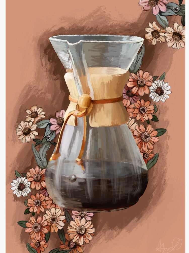 Chemex Print - Coffee Enthusiasts by alanaodonnell Unisex , , , Long Sleeve Tee