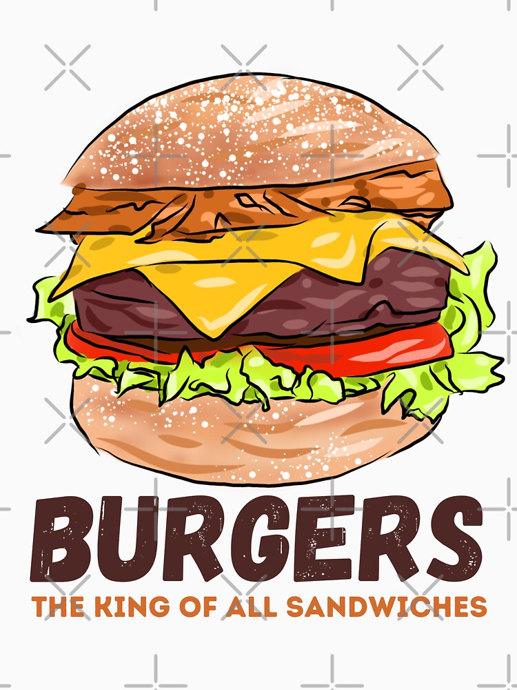 Burgers - The king of all sandwiches - The Burger Bash by WBP Mart Unisex , , , Long Sleeve Tee