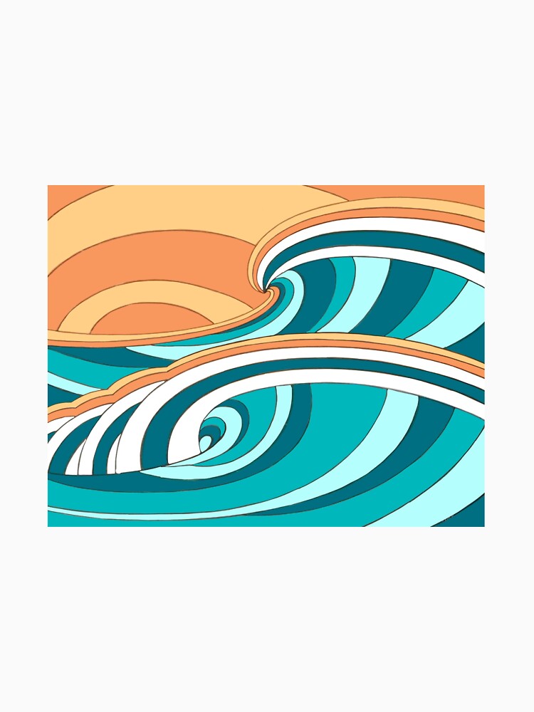 waves by tashavictoria Unisex , , , Long Sleeve Tee