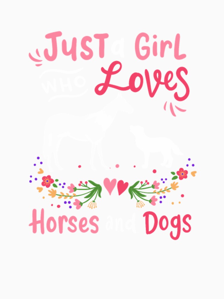Horse Dog Horse Lover Dog Lover by PinkerBee Unisex , , , Long Sleeve Tee