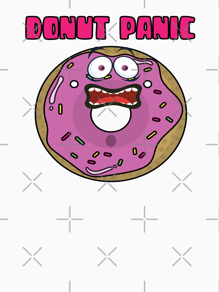 Donut Panic funny word pun by Donutlovers Unisex , , , Long Sleeve Tee