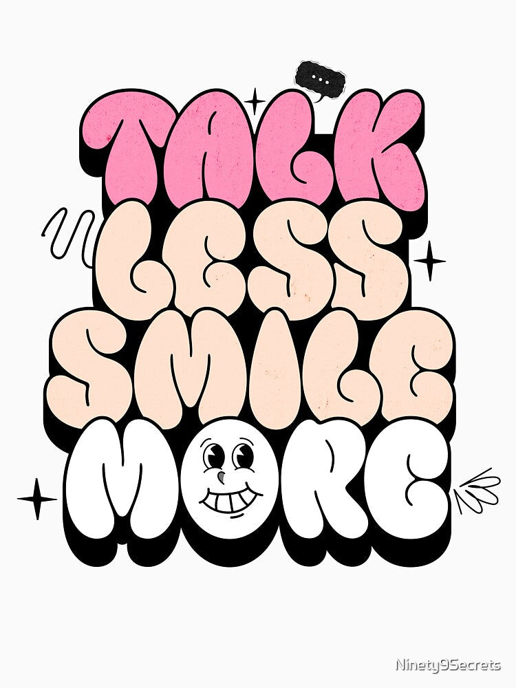 Introvert Quote Talk Less Smile More by Ninety9Secrets Unisex , , , Long Sleeve Tee