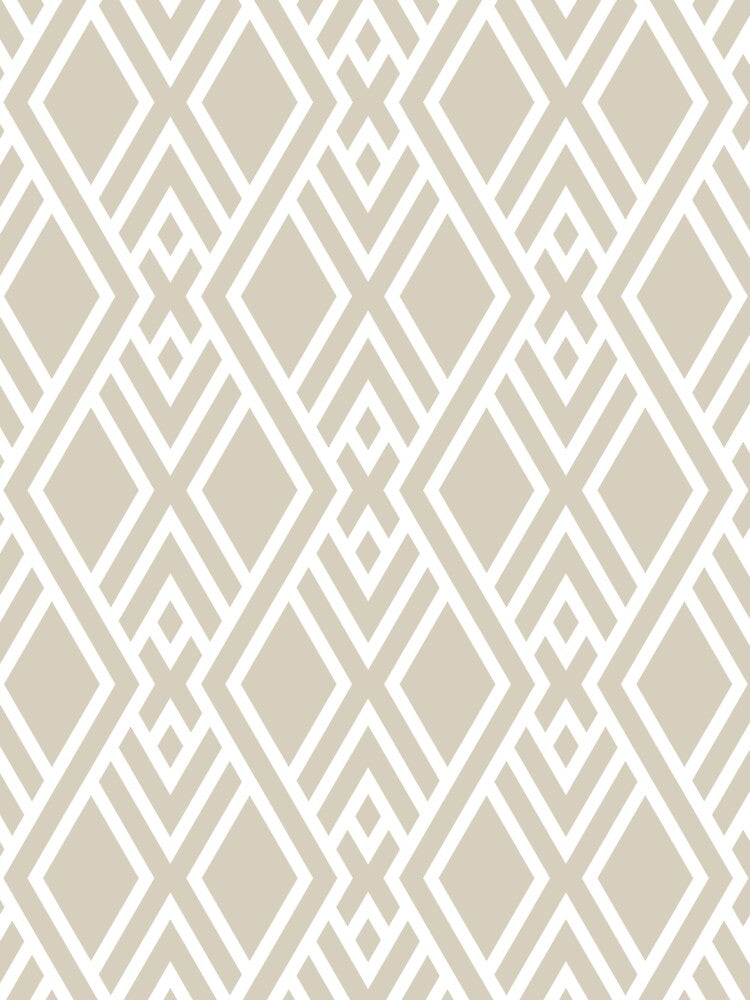 Tan and White Tessellation Line Pattern 39 Pairs DE 2022 Popular Color Doric White DET641 by ColorOfTheYears