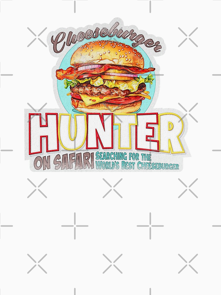 Cheeseburger Hunter – On Safari for the World’s Best Burger by Spaabus Unisex , , , Long Sleeve Tee