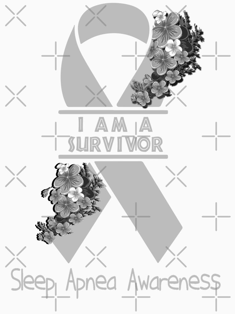 I Am A Suvivor Ribbon Sleep Apnea Awareness by heppenp Unisex , , , Long Sleeve Tee