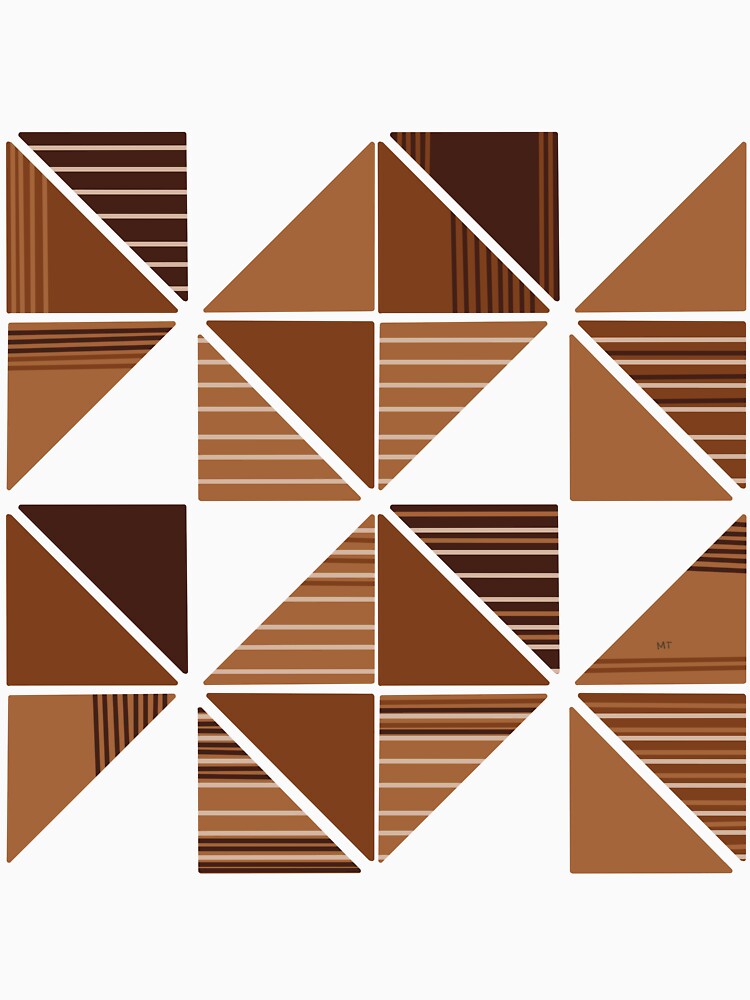Geometric Stripes - Brown by monitdesign