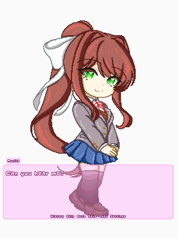 Monika Doki Doki Literature Club pixel-art by MiloBoo Unisex , , , Long Sleeve Tee