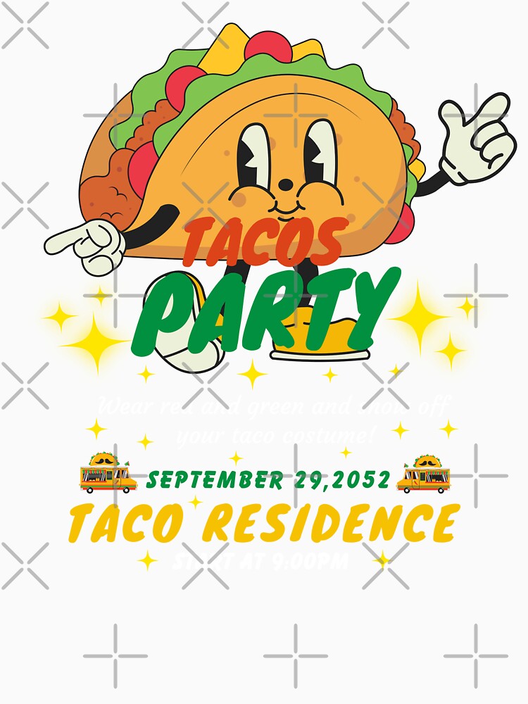 "Taco Party", Taco Lover by TrendingCloth99 Unisex , , , Long Sleeve Tee