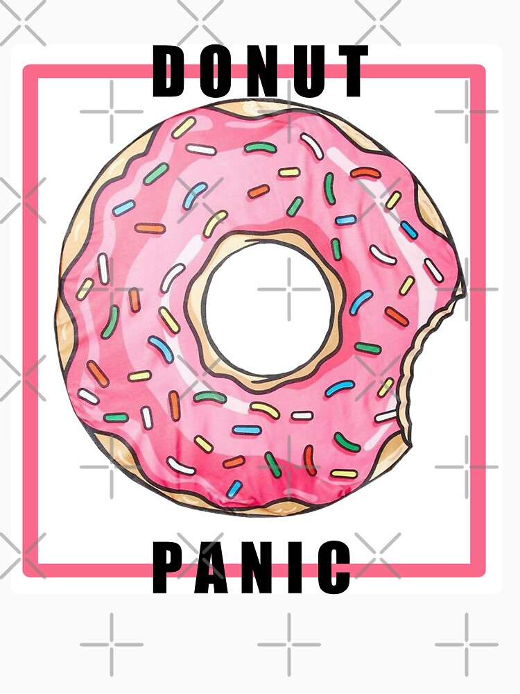donut panic -  a drawn donut - coffee -  donuts - gift for girlfriend -  gift for boyfriend - funny donut sayings by amartis