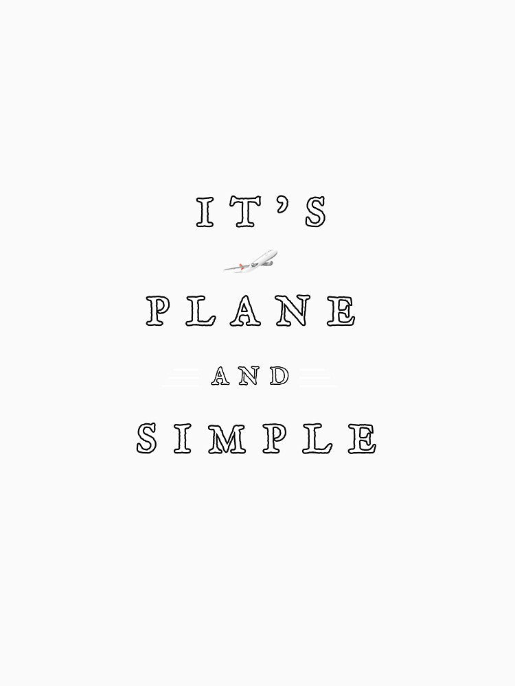 Plane and Simple by Marknu Unisex , , , Long Sleeve Tee