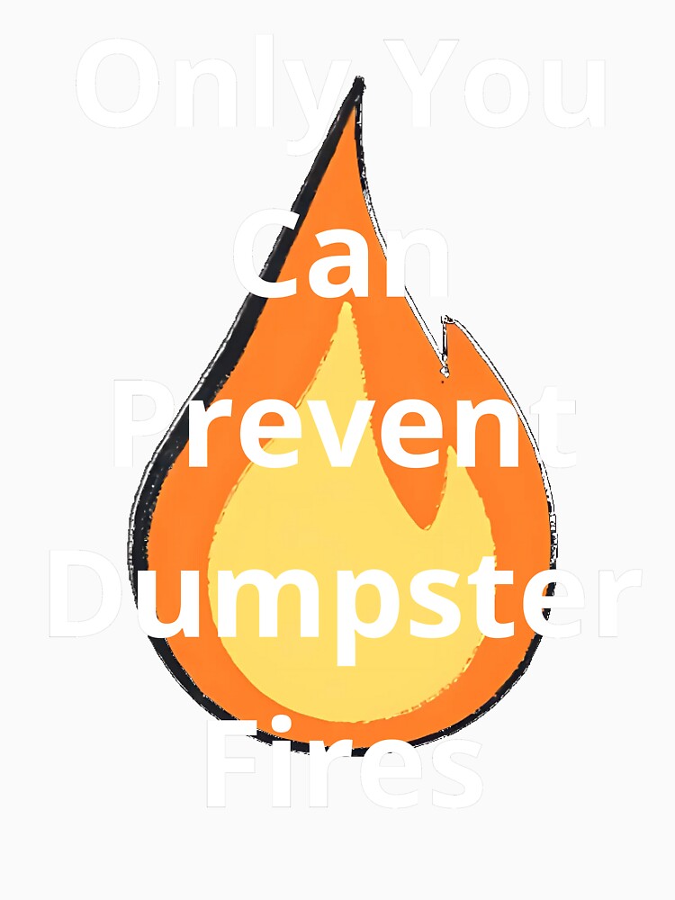 Only You Can Prevent Dumpster Fires by BoogzisArtwork Unisex , , , Long Sleeve Tee