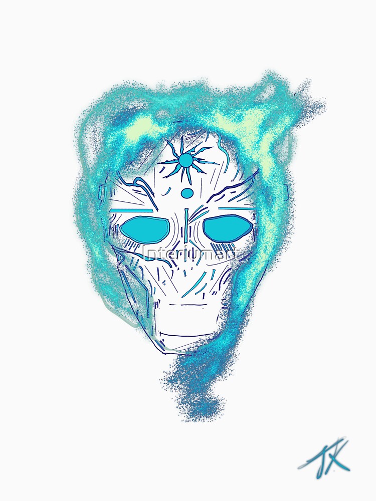 Blue Neon Wolf by Interiumart Unisex , , , Long Sleeve Tee