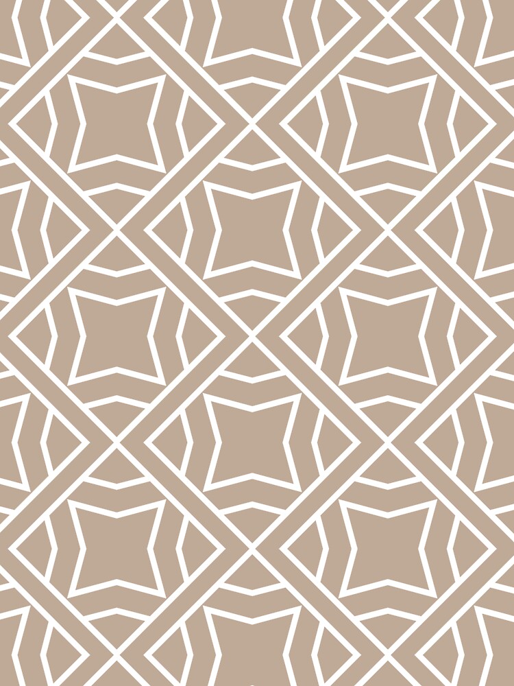 Brown and White Modern Stripe Cube Tile Pattern 2 Pairs DE 2022 Popular Color Trail Dust DE6123 by ColorOfTheYears