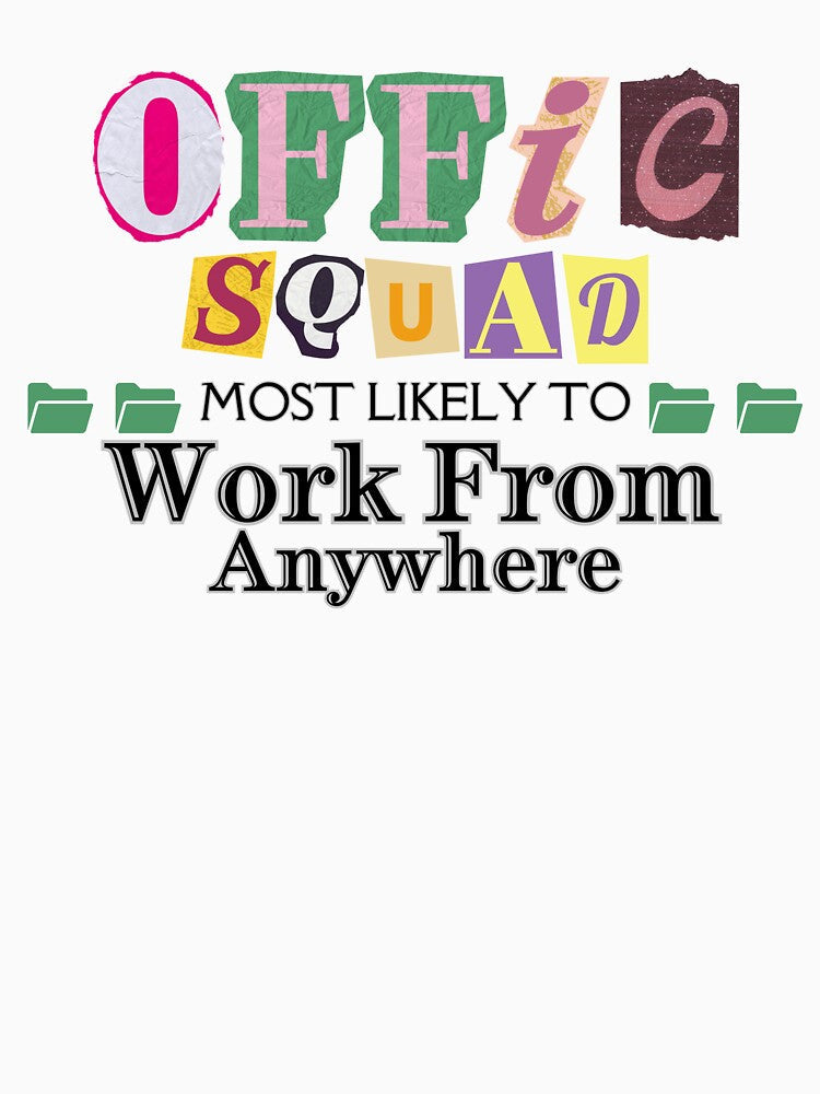 Office Squad Work From Anywhere Remote Work Humor by Printlytee Unisex , , , Long Sleeve Tee