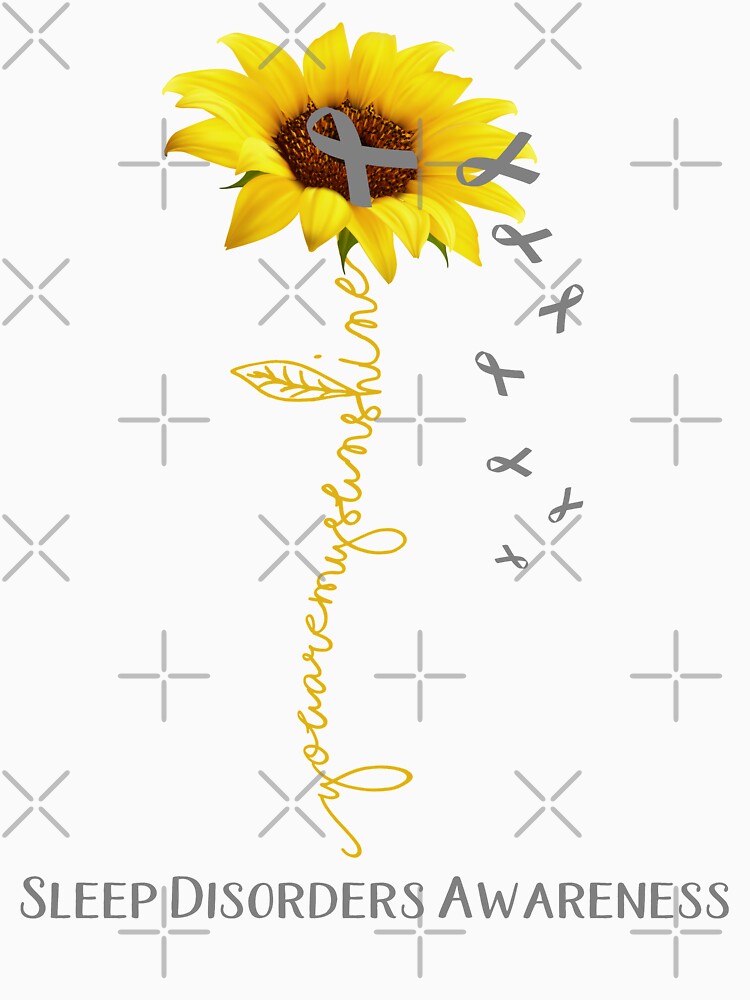 Sunflower You Are My Sunshine Sleep Disorders Awareness by Brad-FI Unisex , , , Long Sleeve Tee