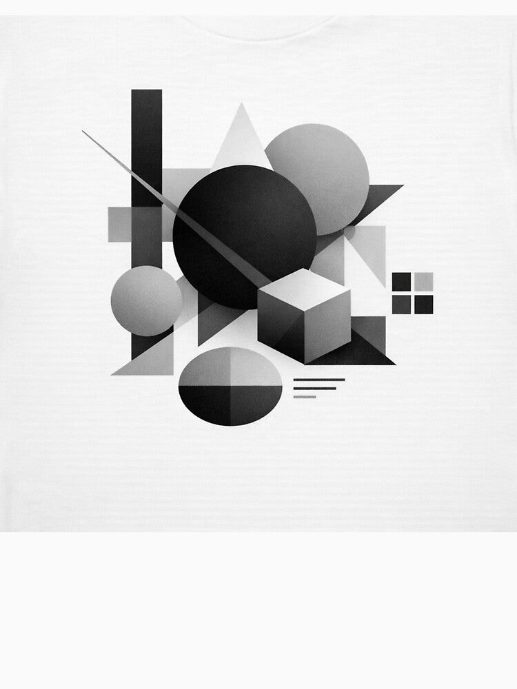 Geometric Composition in Monochrome Balance by JuViRo