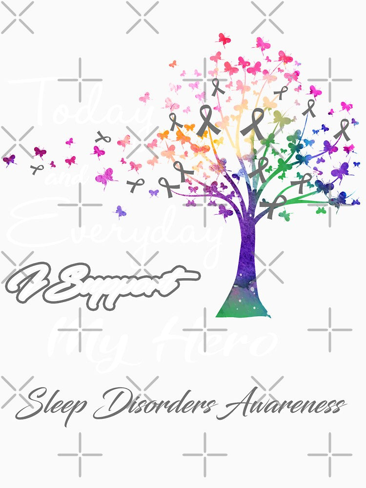Sleep Disorders Awareness Today and Everyday I Support My Hero by ElizabethS809 Unisex , , , Long Sleeve Tee