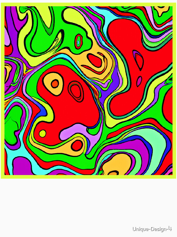 Vibrant And Colorful Abstract Pattern Art by Health And Fitness Posts e-Store Unisex , , , Long Sleeve Tee