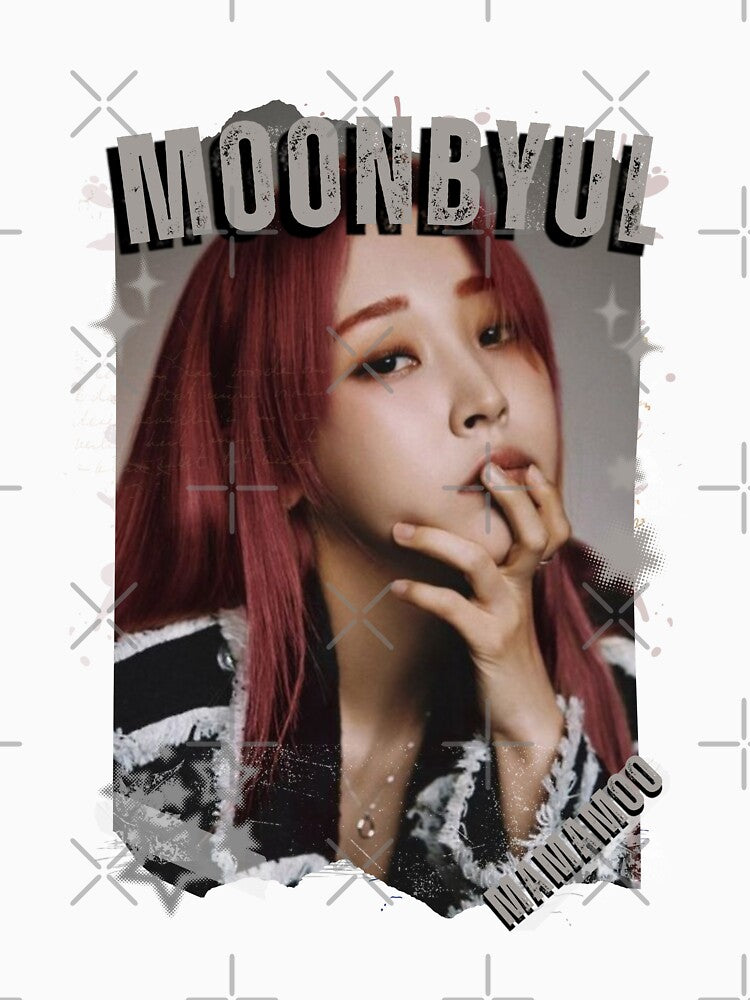 Mamamooo Moonbyul Kpop Female group Scrapbook Collage Cozy Y2K Vintage Design by HELL0WBELLO