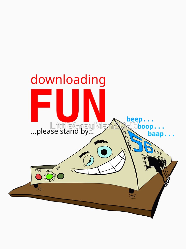 downloading fun - dial-up style ! by LittleGreyMan2026