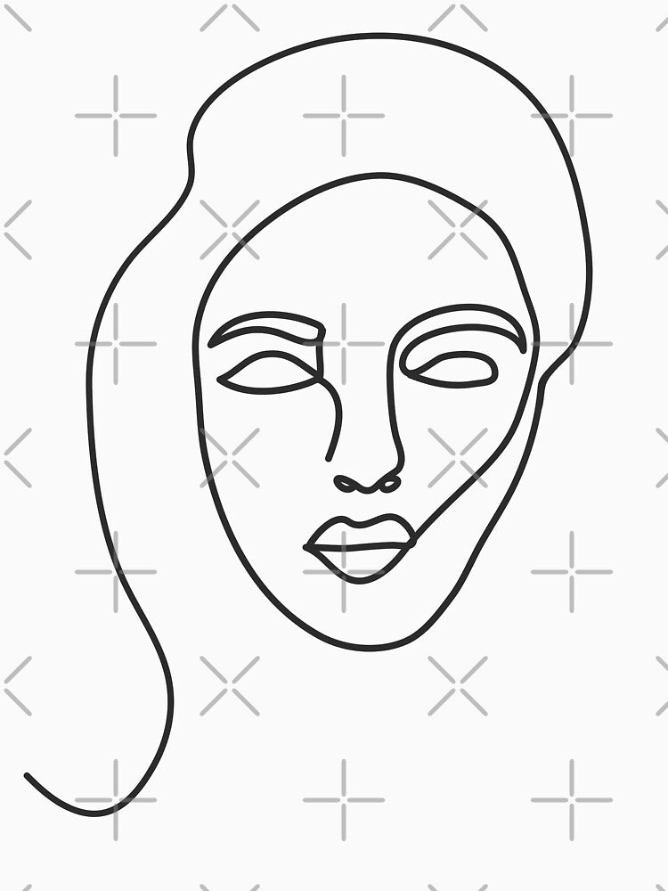 Face Line Art III by wallflowerbee