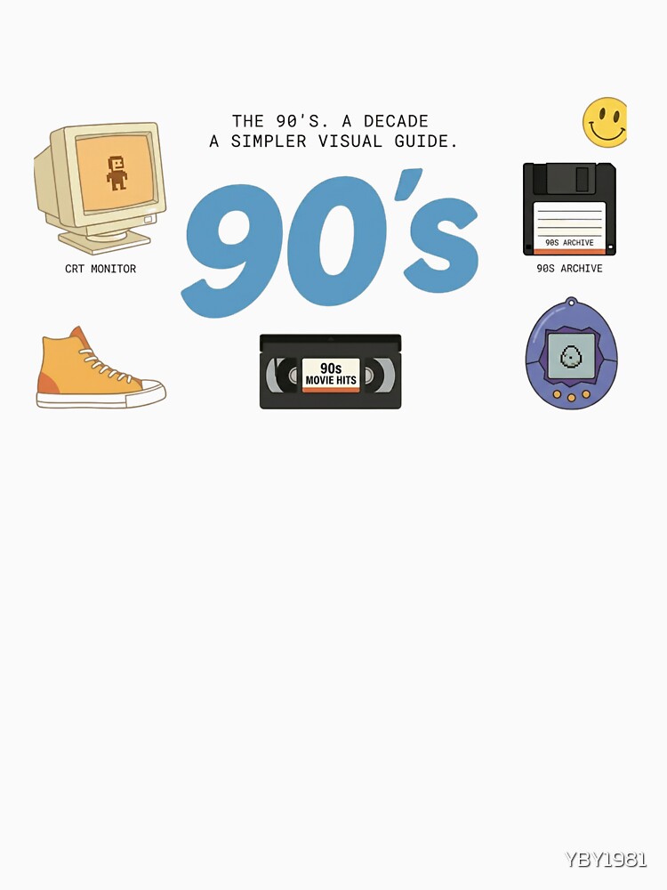 90s by YBY1981 Unisex , , , Long Sleeve Tee