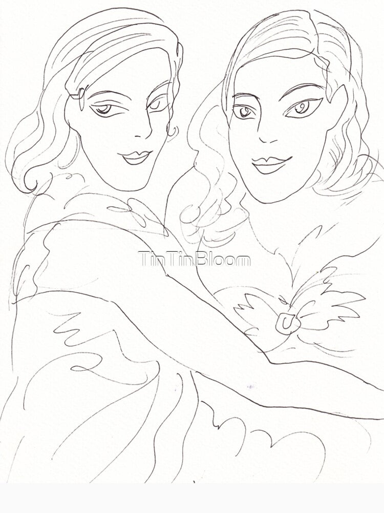 Twin Souls Line Art by TinTinBloom