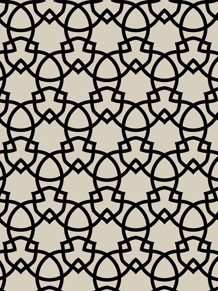 Black and Tan Tessellation Line Pattern 28 Pairs DE 2022 Popular Color Doric White DET641 by ColorOfTheYears
