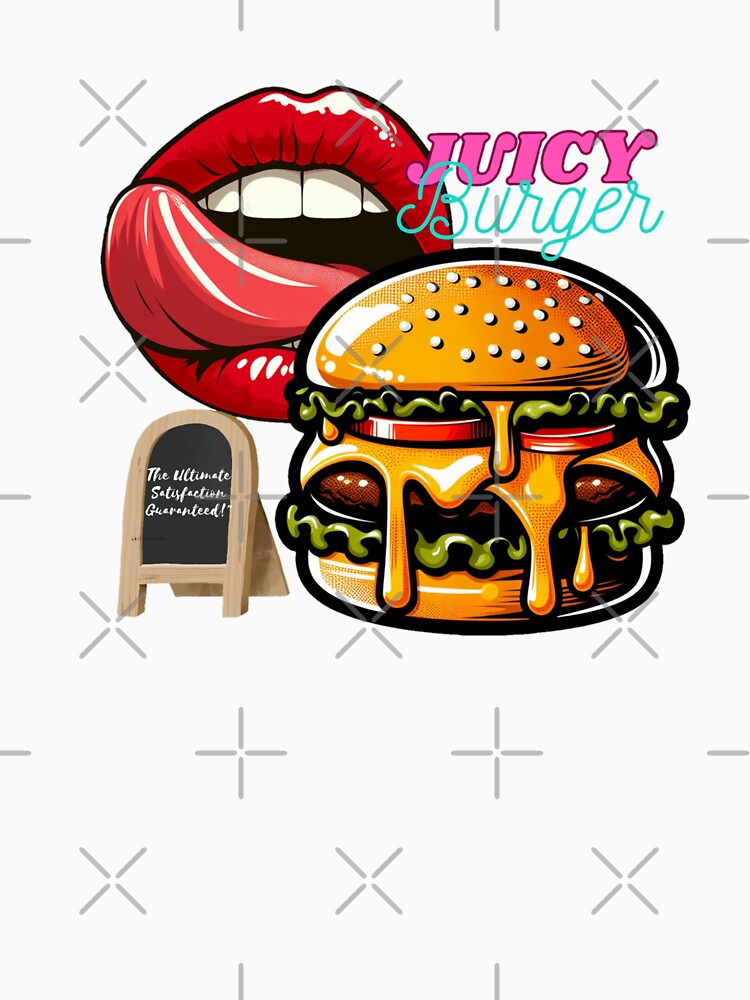 Juicy burger, The ultimate satisfaction guaranteed! by DShirtRepublic Unisex , , , Long Sleeve Tee