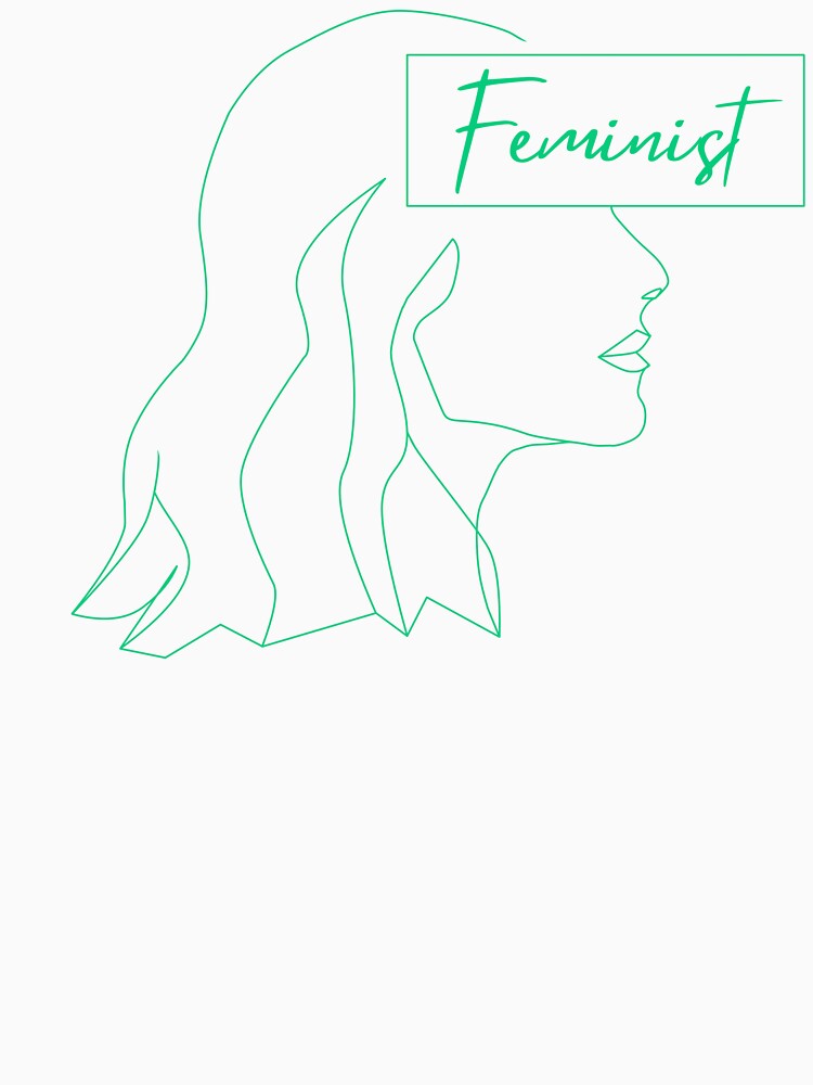 Feminist line art in Mint by fjakaseason