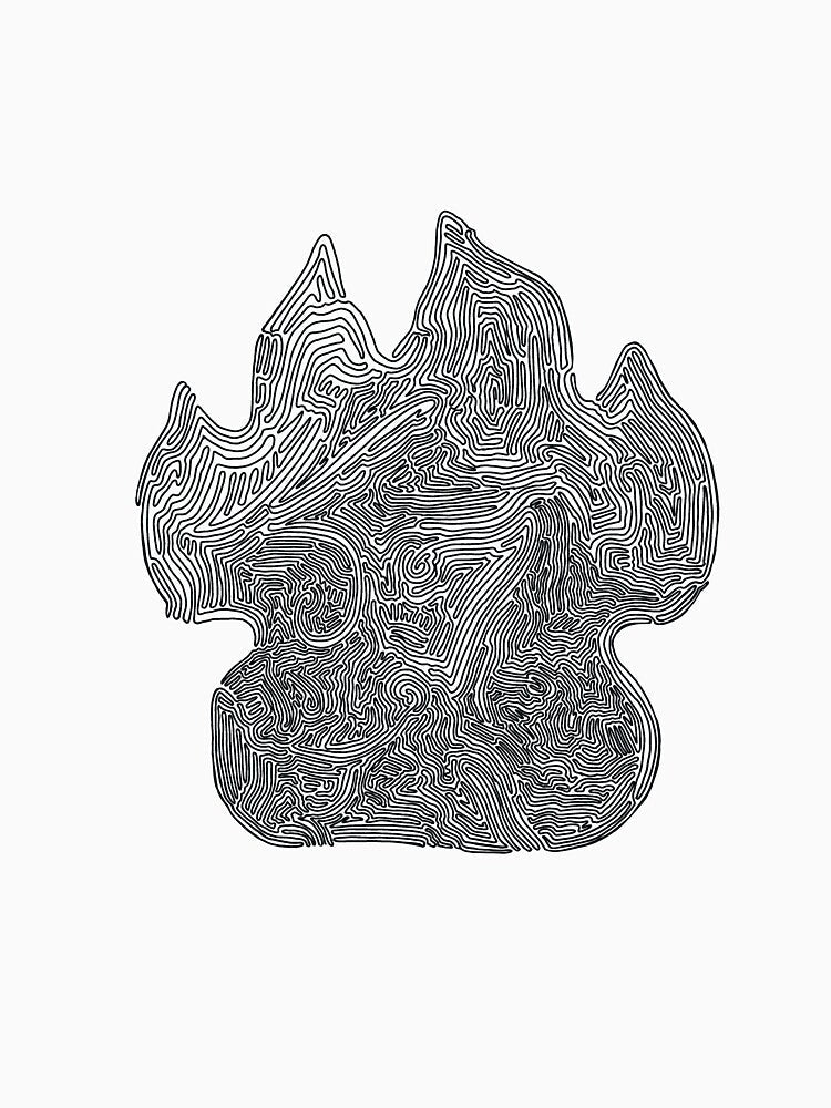 Fingerprint paw by -Holy-Chicken- Unisex , , , Long Sleeve Tee