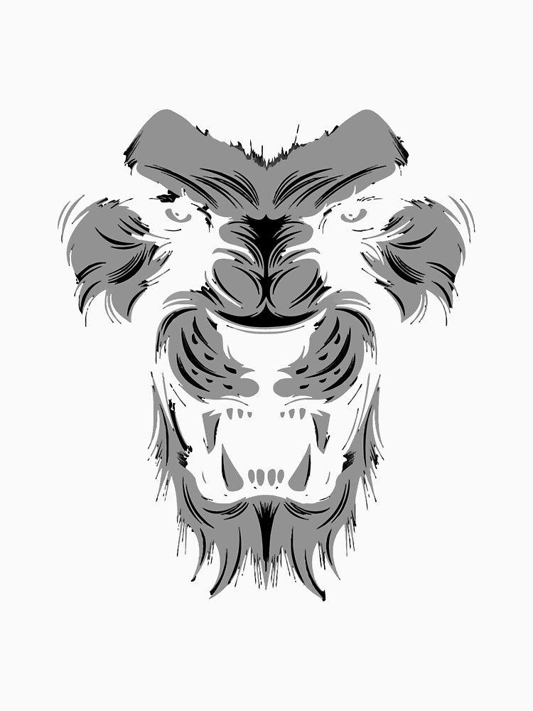Lion , Unisex , Men's Graphic Tee, Print Shirt, American Apparel, Crew Neck, Gift for Dad, Gift for Men, Black by Mounir Ameur Ali