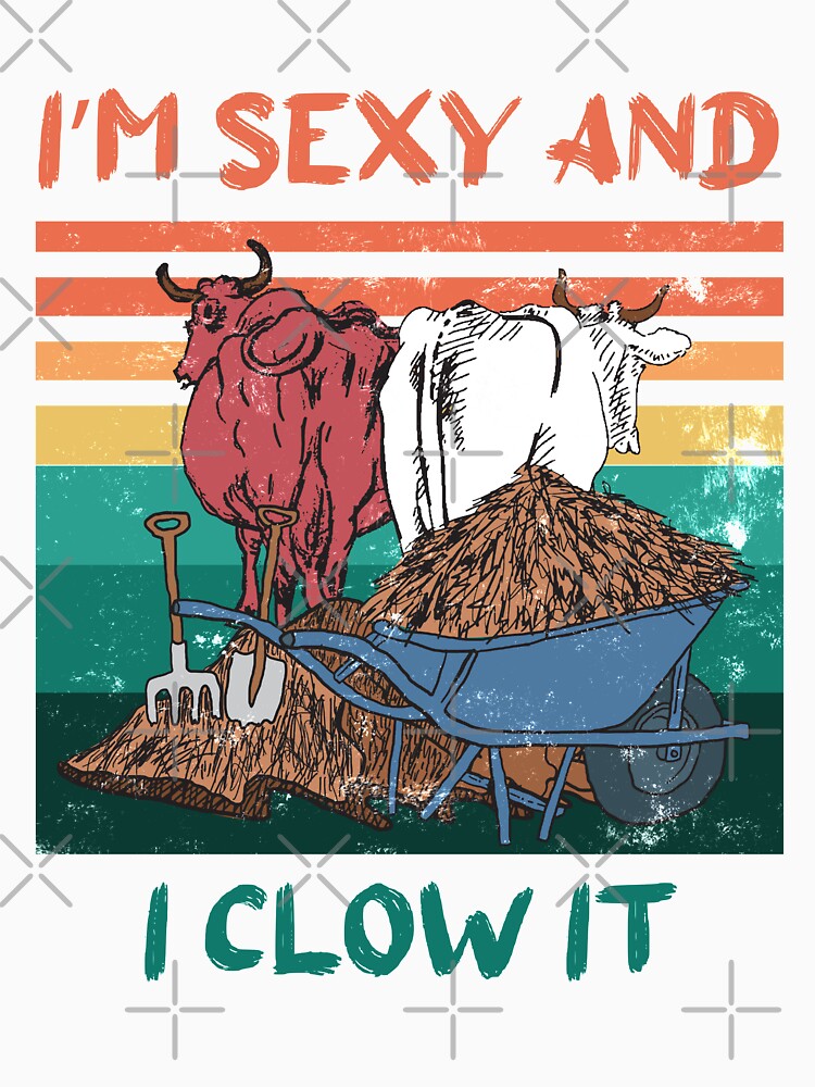 Vintage Cattle Dung Clow Cow Manure Ranch Owner Sexy Farmer by TheAplus Unisex , , , Long Sleeve Tee